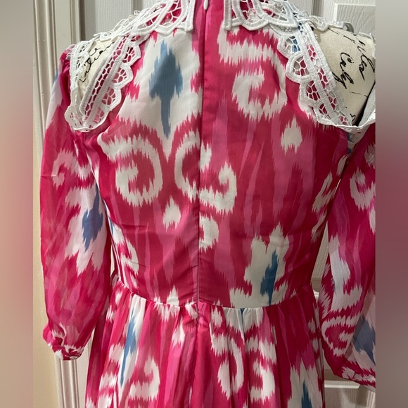 Bohemian maxi Dress HOT PINK Sz small 
Sophisticated chic eclectic colors - Picture 12 of 14